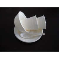 可以吃的純淀粉全降解餐具及包裝制品生產流水線