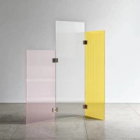 上海鋼化玻璃屏風藝術玻璃隔斷裝飾北歐玄關現代室內簡約