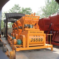 混凝土強制式雙臥軸攪拌機JS500質量可靠結實耐用