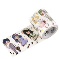 來圖定制民國風格服裝貴氣小哥哥小姐姐人物款手帳膠帶