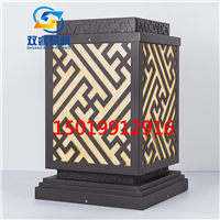 戶外柱頭燈簡(jiǎn)約新中式落地?zé)艋▓@別墅立柱墻燈咖色廊架石柱燈廠家