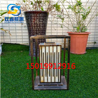 掃古銅柱頭燈簡(jiǎn)約中式庭院落地?zé)羰覂?nèi)花園過道燈別墅小區(qū)臺(tái)階燈箱