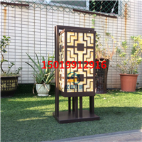 咖色戶外草坪燈現代中式落地燈園林示范區庭院燈防水花園矮路燈