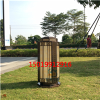 戶外草坪燈現代中式矮路燈防水不銹鋼落地燈庭院水池燈大門立柱燈