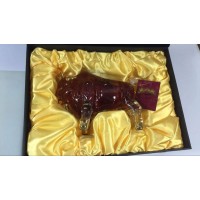 牦牛造型玻璃酒瓶創(chuàng)意牛形狀工藝酒瓶吹制玻璃白酒瓶收藏酒瓶