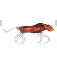 豹子造型創(chuàng)意玻璃酒瓶生肖豹子酒瓶異形豹子白酒瓶吹制酒瓶