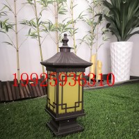 別墅庭院圍欄燈中式特色鋁制柱頭燈戶外防水LED接市電定制