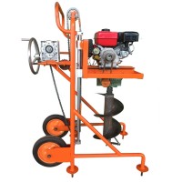 手推式挖坑機打孔鉆眼冰鉆腳踩式打樁打眼省力打窩