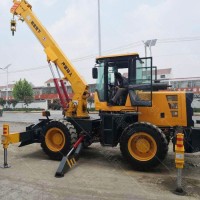 四驅越野行走吊車  5噸8噸鏟車改裝吊車  小型越野吊車