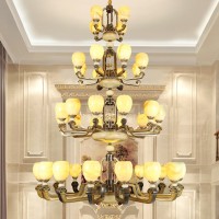 玉石燈?全銅玉石燈?中式青玉玉石燈具 歐式玉石吊燈