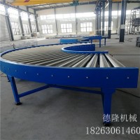 不銹鋼動力滾筒輸送機輥道輸送設備180度轉彎箱包流水線設備