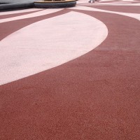 彩色陶瓷顆粒，陶瓷防滑路面，彩色防滑路面施工