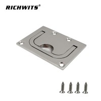 智博金屬不銹鋼鏡面拋光方形地板扣方形拉手甲板蓋扣