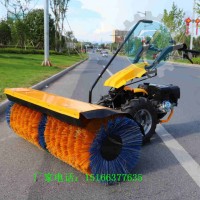 一機多用汽油揚雪機 廠房地面毛刷式除雪機