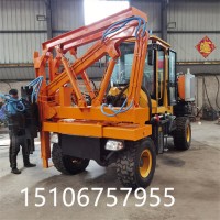 廠家直供護欄打樁機 公路護欄打拔鉆一體機 液壓裝載式打樁機